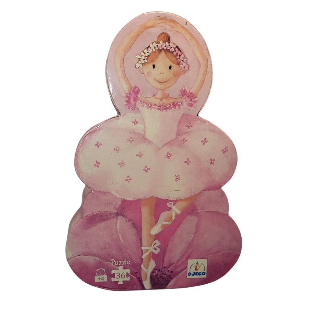 Ballerina With The Flower - 36 Pc 4+ DJECO Puzzle Paris France 12"x16" Ex Cond
